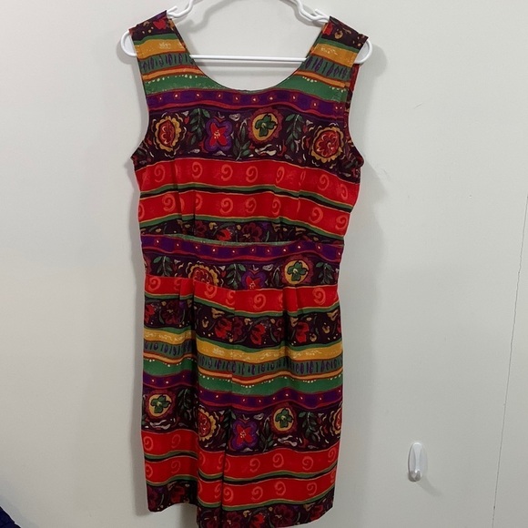 Kathie Lee Collection colorful culottes jumpsuit - very nice condition! Size 8 - Picture 1 of 5
